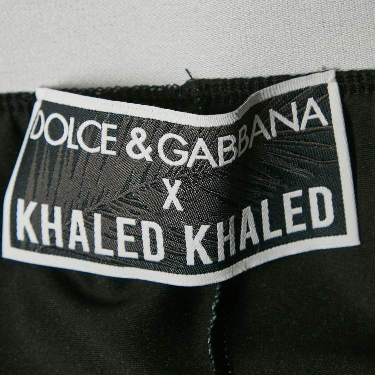 Pre Owned Dolce & Gabbana X Khaled Khaled Multicolor Flamingo Print Jersey Leggings M