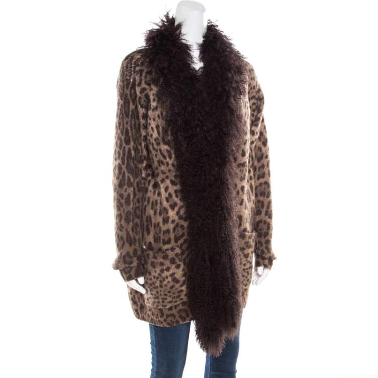 Genuine Guarantee Louis Vuitton With Fur Scarf Mohair Blend Brown