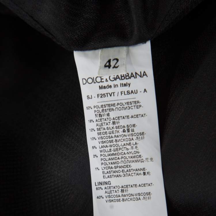 Pre Owned Dolce & Gabbana Black Sequined Double Breasted Vest M