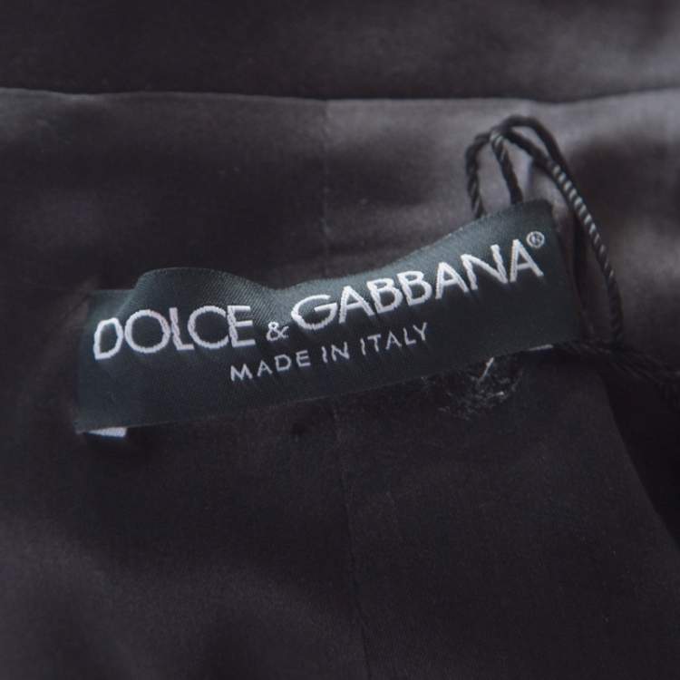 Pre Owned Dolce & Gabbana Fuscia Pink Sequin Paillette Embellished Velvet Trim Blazer M