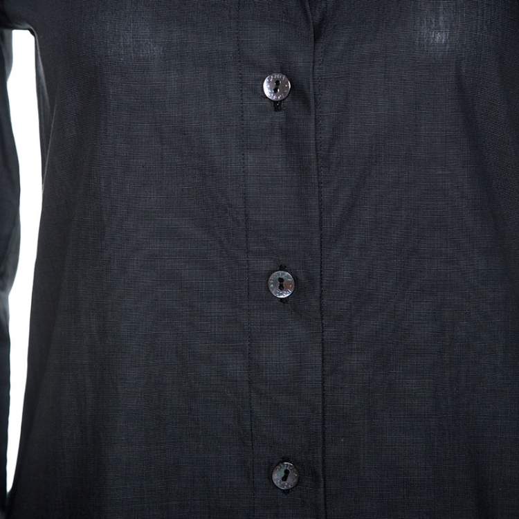 Pre Owned Dolce & Gabbana Charcoal Grey Button Front Shirt S