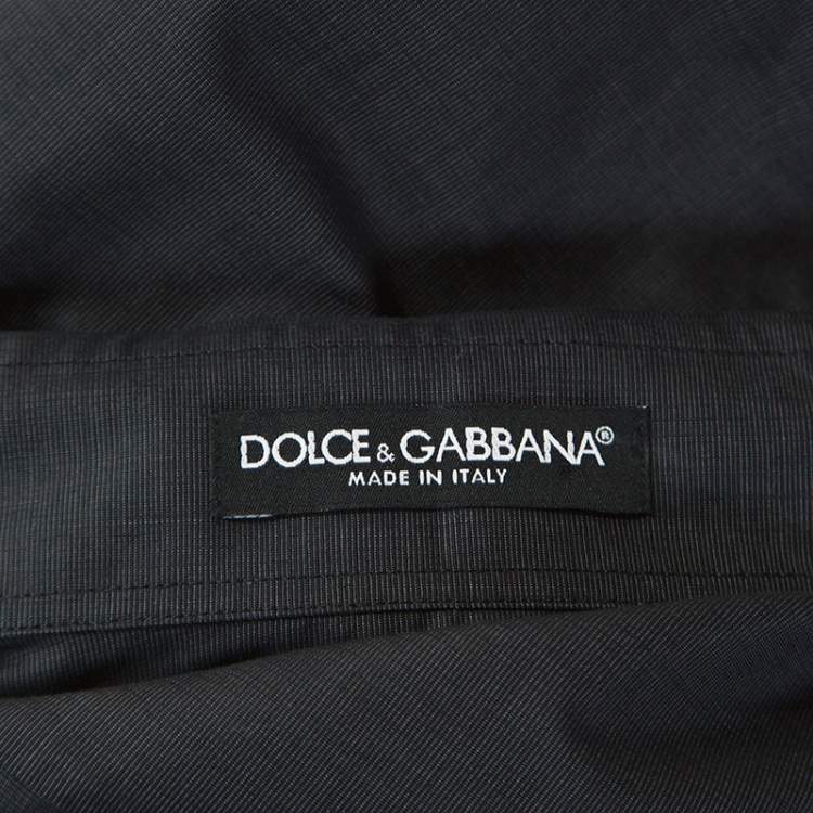 Pre Owned Dolce & Gabbana Charcoal Grey Button Front Shirt S