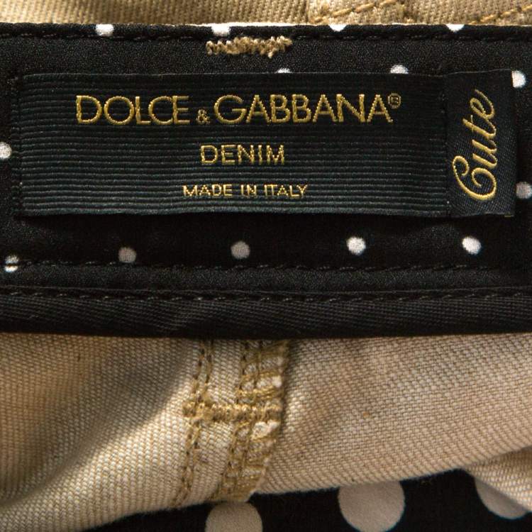 Pre Owned Dolce & Gabbana Beige Denim Cute Fit Jeans L