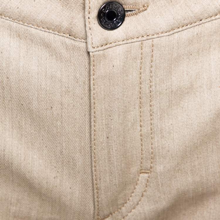 Pre Owned Dolce & Gabbana Beige Denim Cute Fit Jeans L
