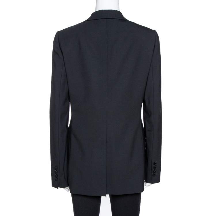 Pre Owned Dolce & Gabbana Black Stretch Wool Tailored Blazer L