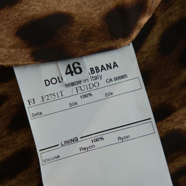 Pre Owned Dolce & Gabbana Black Silk Taffeta One Buttoned Coat L