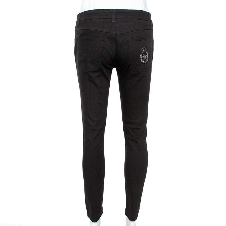 Pre Owned Dolce & Gabbana Black Cotton Pretty Fit Jeans M