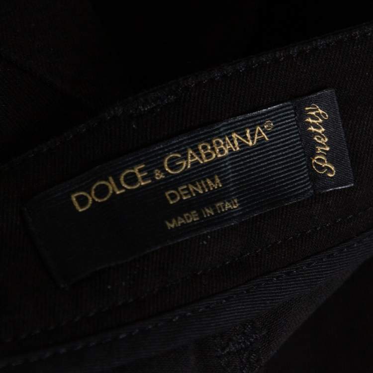 Pre Owned Dolce & Gabbana Black Cotton Pretty Fit Jeans M