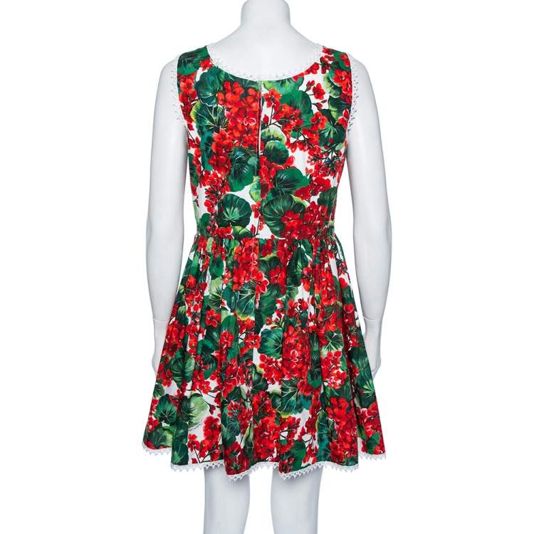 Pre Owned Dolce & Gabbana Multicolored Portofino Print Cotton Mini Dress L 