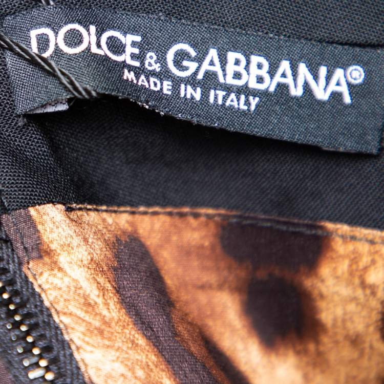 Pre Owned Dolce & Gabbana Black Wool Formal Pencil Skirt M