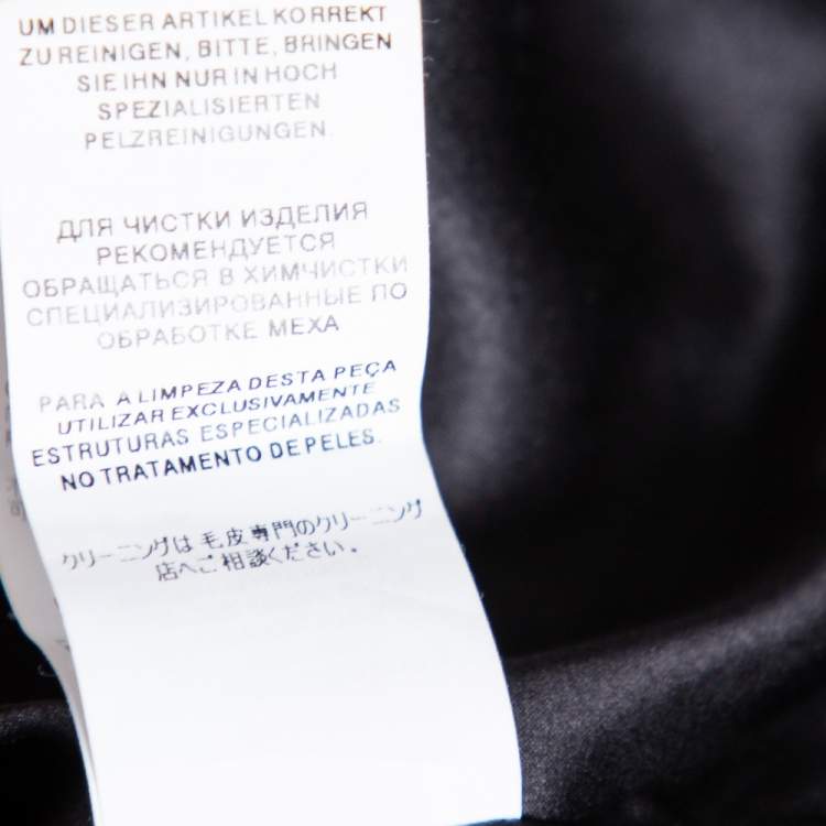 Pre Owned Dolce & Gabbana Black Fur Open Front Shrug M
