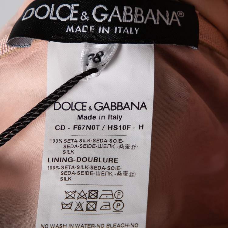 Pre Owned Dolce & Gabbana Multicolor Floral Printed Silk Sleeveless Midi Dress S