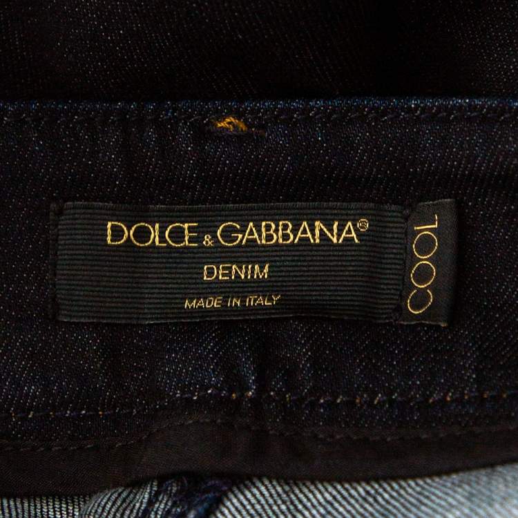 Pre Owned Dolce & Gabbana Indigo Dark Wash Denim Bootcut Cool Jeans S