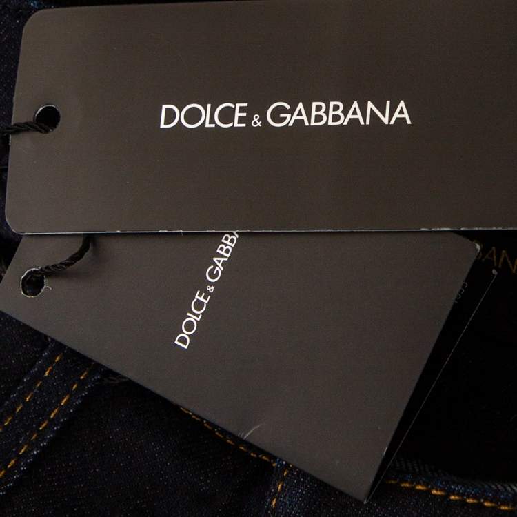 Pre Owned Dolce & Gabbana Indigo Dark Wash Denim Bootcut Cool Jeans S