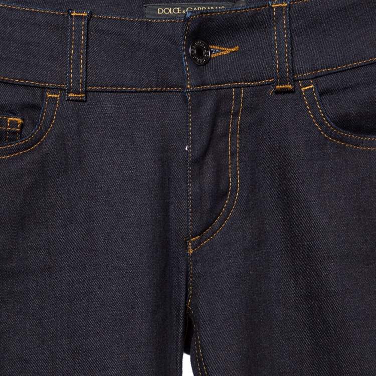 Pre Owned Dolce & Gabbana Indigo Dark Wash Denim Bootcut Cool Jeans S