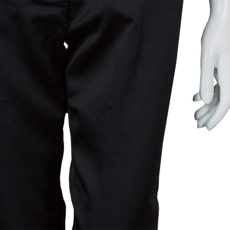 Pre Owned Dolce & Gabbana Black Satin Trousers S