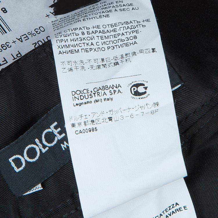 Pre Owned Dolce & Gabbana Black Satin Trousers S