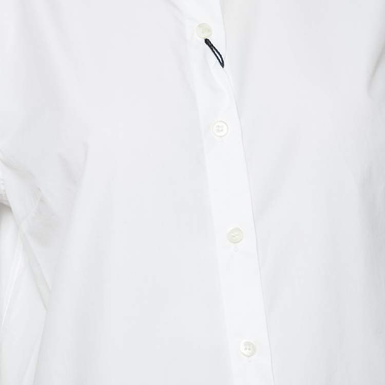 Pre Owned Dolce & Gabbana White Cotton Short Sleeve Shirt M