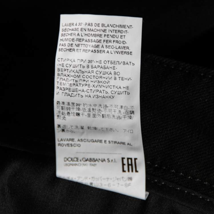 Pre Owned Dolce & Gabbana Black Denim Boyfriend Fit Jeans XL