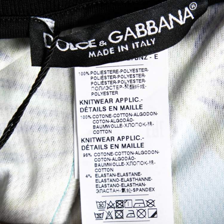 Pre Owned Dolce & Gabbana Blue Flamingo Printed Jersey Shorts XL
