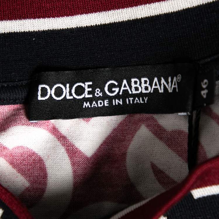 Pre Owned Dolce & Gabbana Red DG Mania Print Cotton Jersey T Shirt L