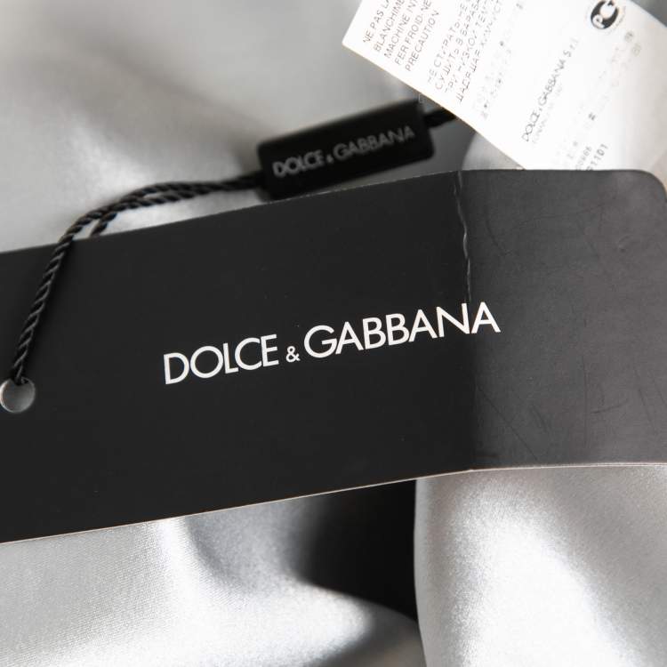 Pre Owned Dolce & Gabbana Multicolor Cotton Hydrangea Print A line Dress S