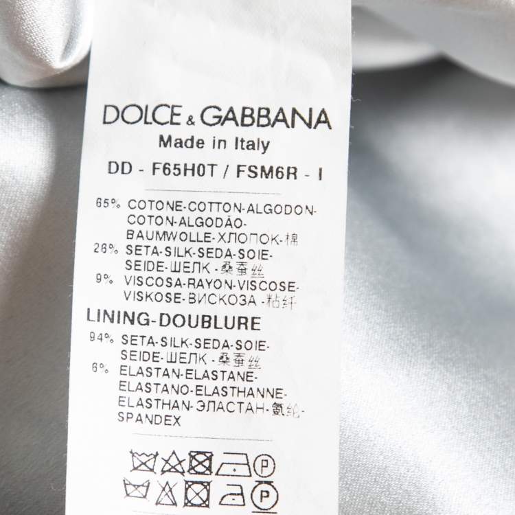 Pre Owned Dolce & Gabbana Multicolor Cotton Hydrangea Print A line Dress S