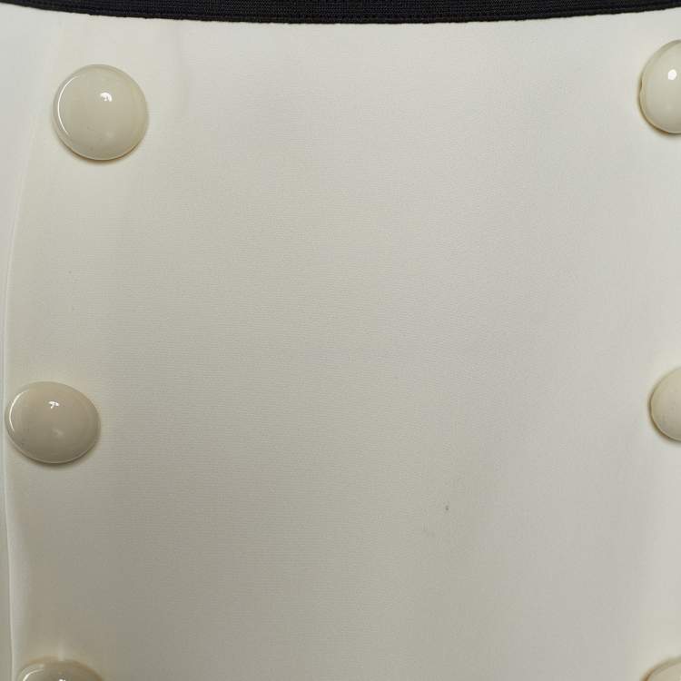 مملوكة مسبقًا Dolce & Gabbana White Crepe Flared Skirt M