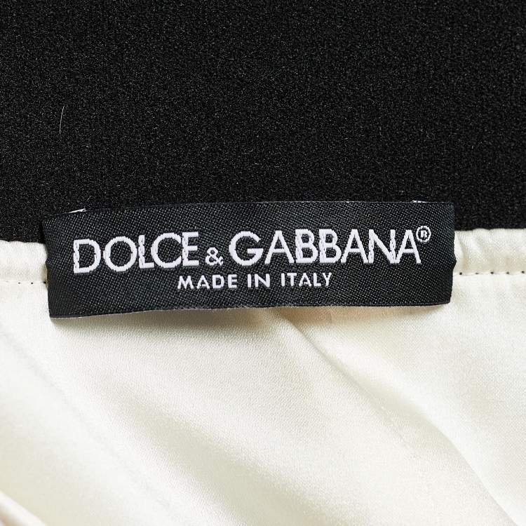 مملوكة مسبقًا Dolce & Gabbana White Crepe Flared Skirt M