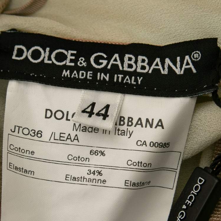 Pre Owned Dolce & Gabbana Beige Tulle Overlay Fringe Trimmed Corset M