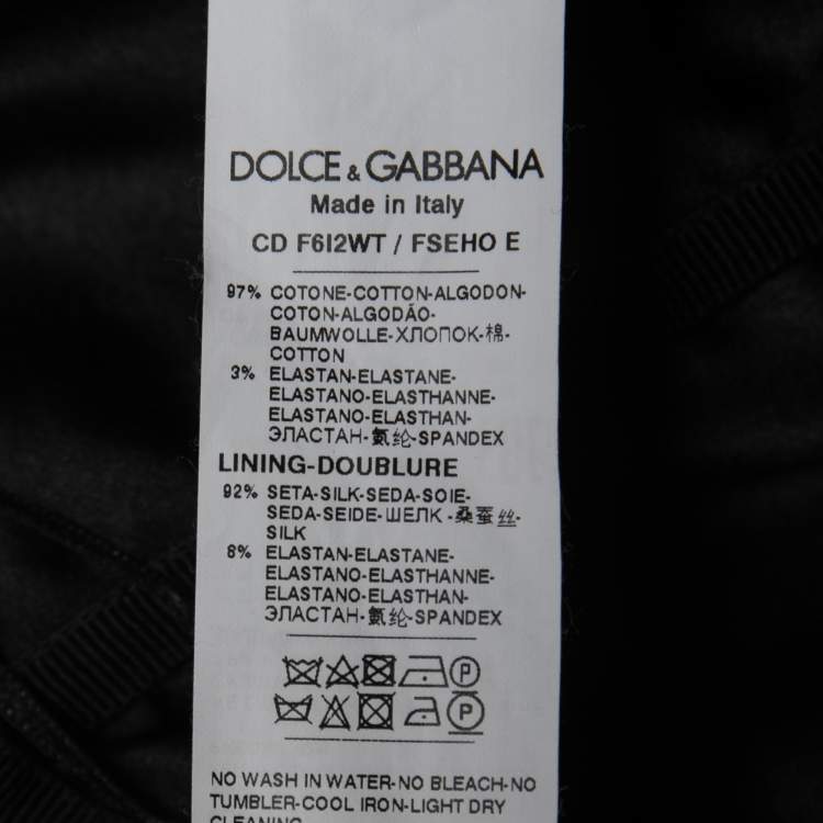 Pre Owned Dolce & Gabbana Black Floral Printed Cotton Ruched Mini Dress L 