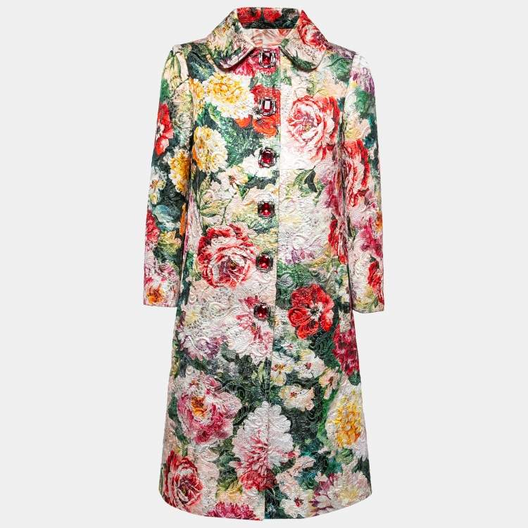 Dolce & Gabbana Multicolor Floral Lured Jacquard Lightweight