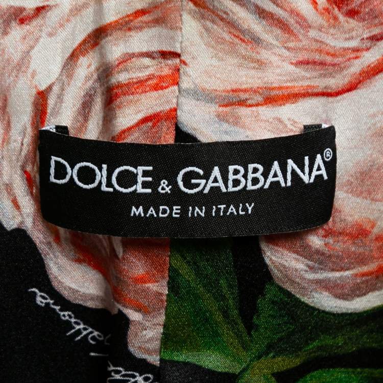 Pre Owned Dolce & Gabbana Multicolor Floral Lured Jacquard Lightweight Coat S 