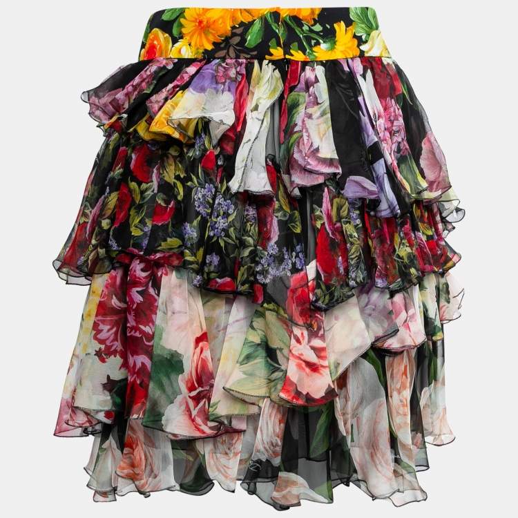 スカート DOLCE & GABBANA Floral longuette skirt Multicolor Dolce & Gabbana Floral Longuette Skirt | Balardi