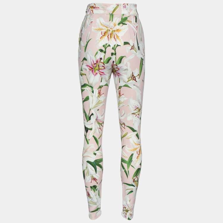 GLIMCLAP　Flower pattern pants　L サイズ　美品！ Dolce & Gabbana Pink Lily Printed Crepe Tapered Legs Pants S