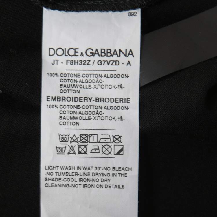 Pre Owned Dolce & Gabbana Black Marilyn Monroe Printed Cotton T-Shirt XS