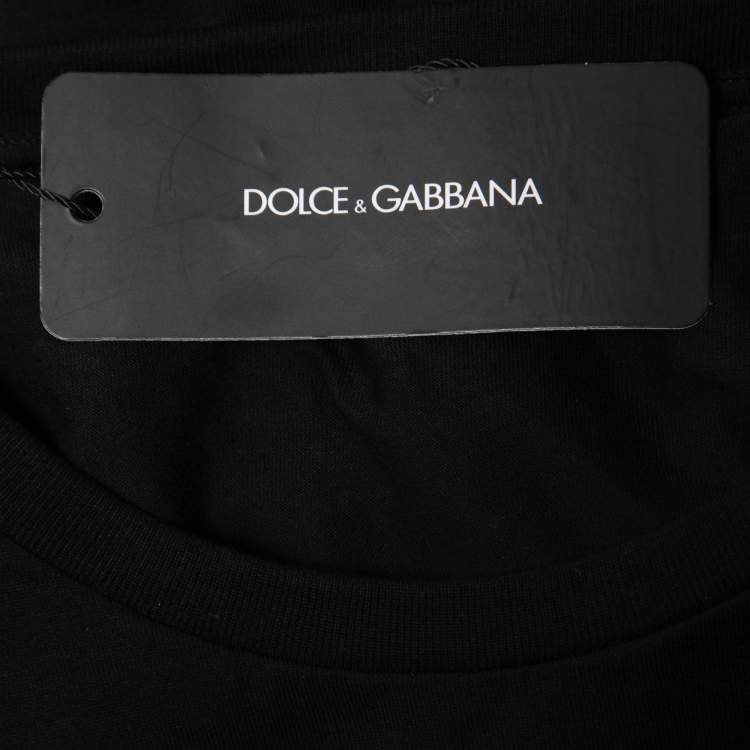 Pre Owned Dolce & Gabbana Black Marilyn Monroe Printed Cotton T-Shirt XS