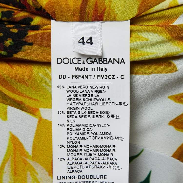Pre Owned Dolce & Gabbana Grey Wool & Mohair Sleeveless Dress M