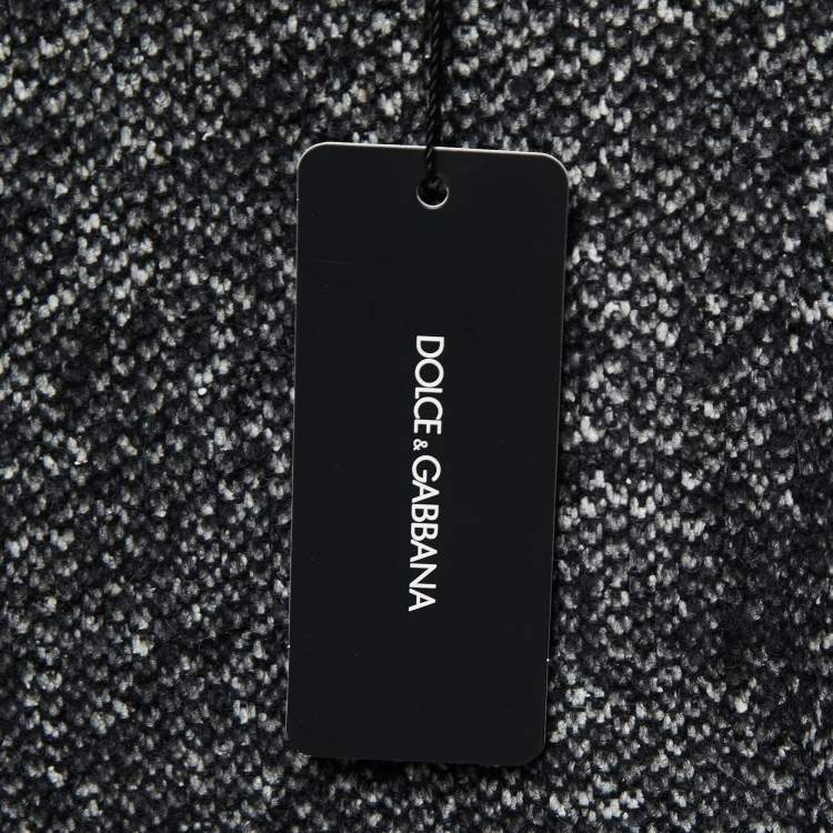 Pre Owned Dolce & Gabbana Grey Wool & Mohair Sleeveless Dress M