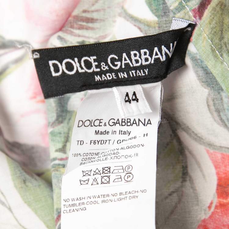 Pre Owned Dolce & Gabbana Multicolor Printed Cotton Kaftan Maxi Dress M