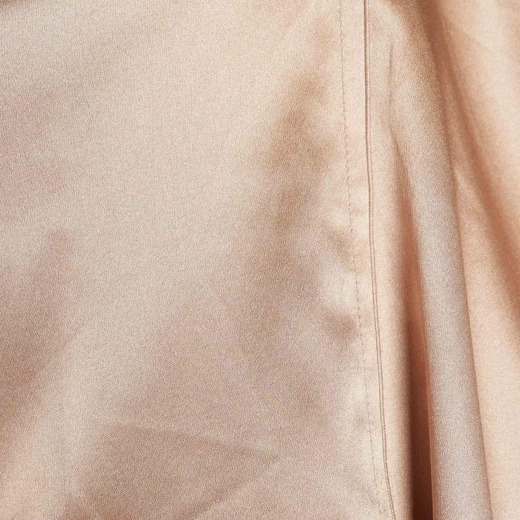 مملوكة مسبقًا Dolce & Gabbana Beige Satin & Lace Cami Top M