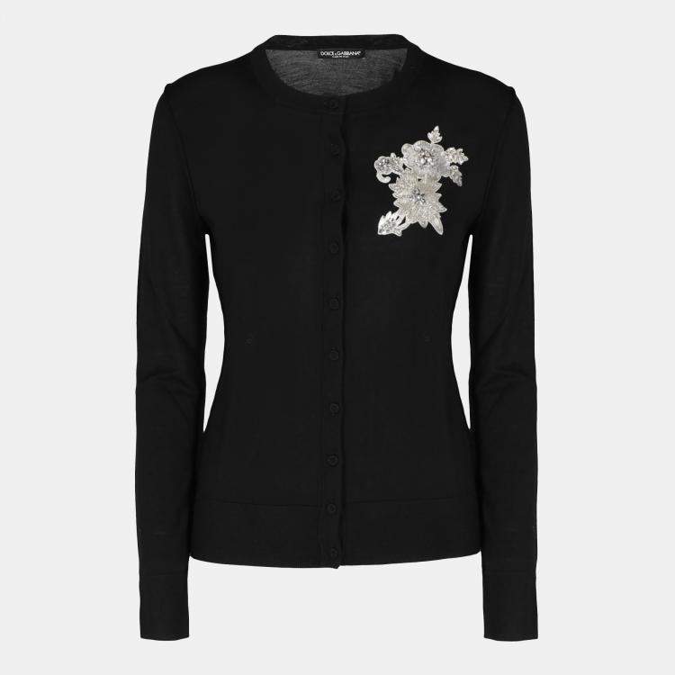 Dolce & Gabbana Women's Wool Cardigan - Black - M Dolce & Gabbana