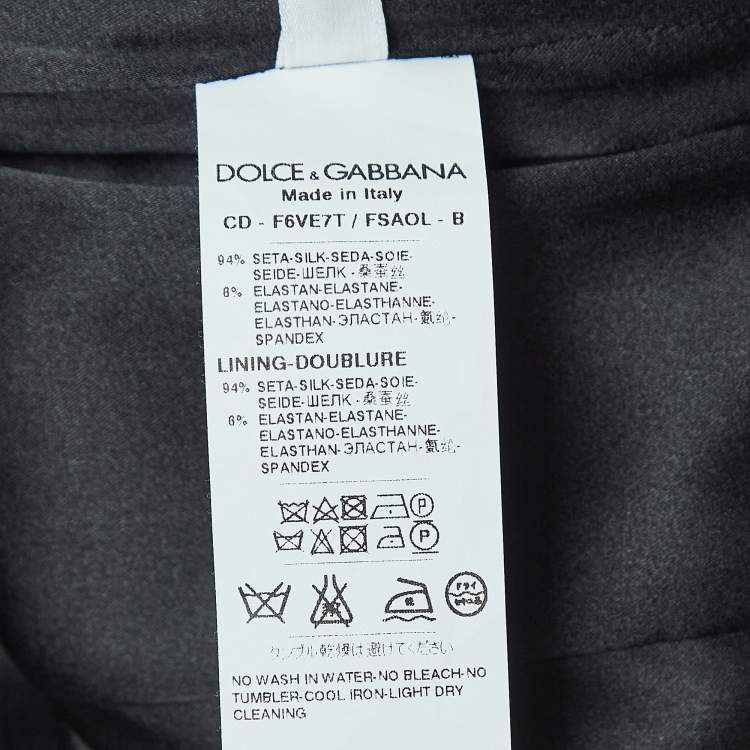 Pre Owned Dolce & Gabbana Black Lemon Print Satin Silk Draped Sleeveless Mini Dress S