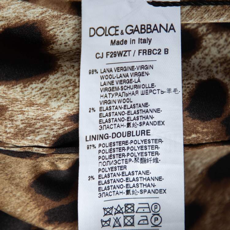 Pre Owned Dolce & Gabbana Brown Pinstriped Wool Tailored Blazer M