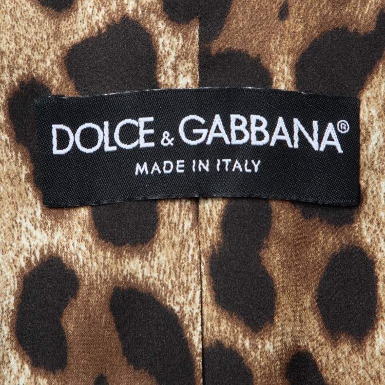 Pre Owned Dolce & Gabbana Brown Pinstriped Wool Tailored Blazer M