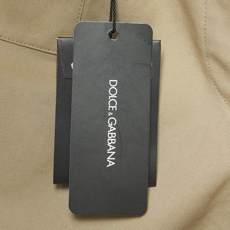 Pre Owned Dolce & Gabbana Beige Cotton Canvas High Waist Shorts S