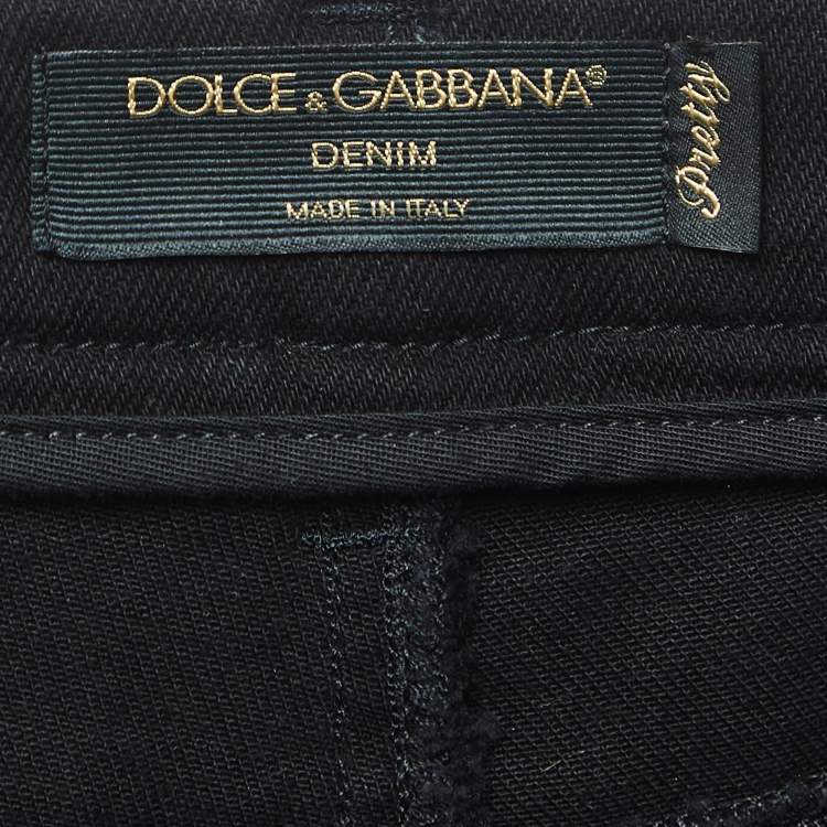 Pre Owned Dolce & Gabbana Black Denim Pretty Fit Jeans XL Waist 36''