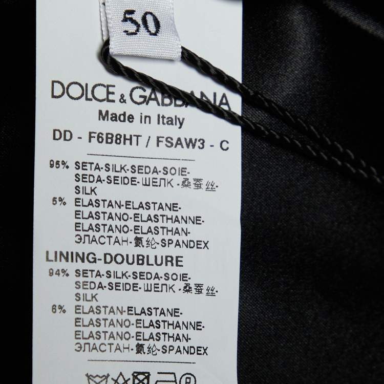 مملوكة مسبقًا Dolce & Gabbana Black Miss Sicily Bag Print Silk Sheath Dress XL