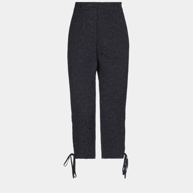 Pre Owned Dolce & Gabbana Viscose Cropped Pants 44