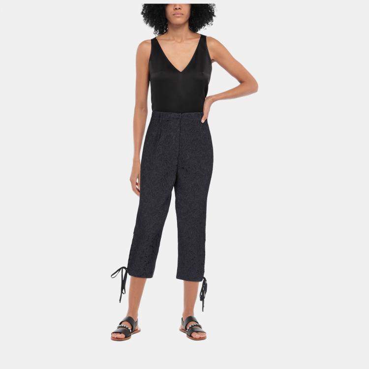 Pre Owned Dolce & Gabbana Viscose Cropped Pants 44